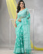 SKY BLUE SOFTCOTTON FLORAL JAMDANI SAREE
