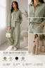 Women's Relaxed Fit Two Piece Top & Wide Leg Pants Set