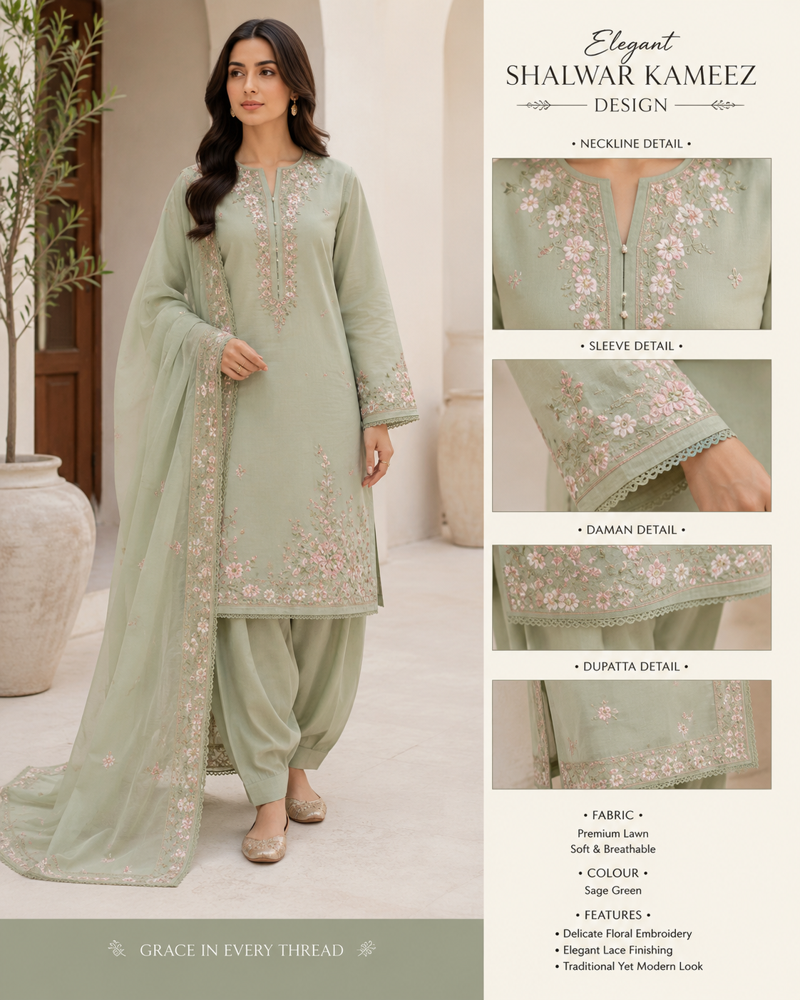 Elegant Salwar Kameez crafted with premium fabrics and traditional designs. Main image