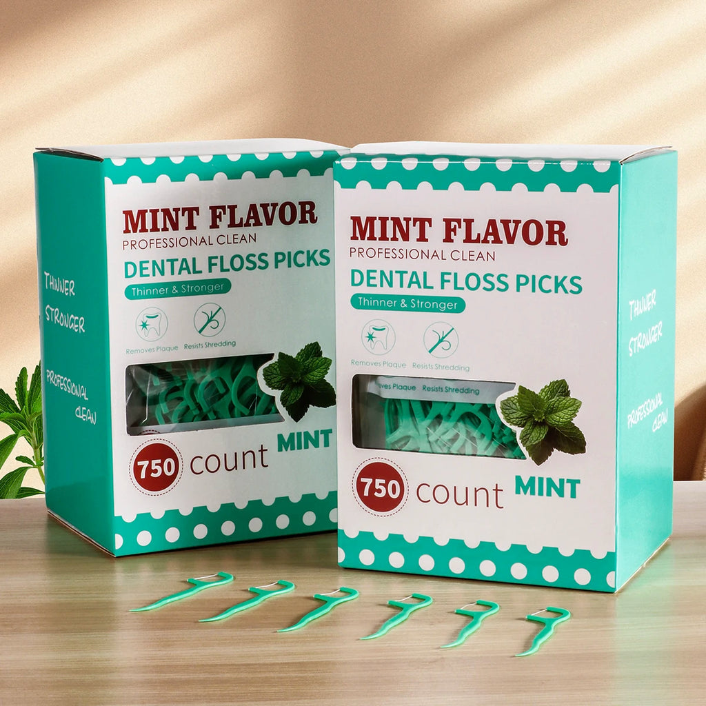 Mint dental floss stick