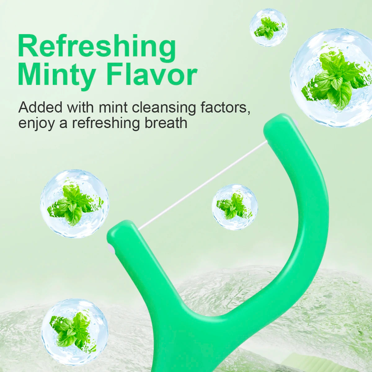 Mint dental floss stick
