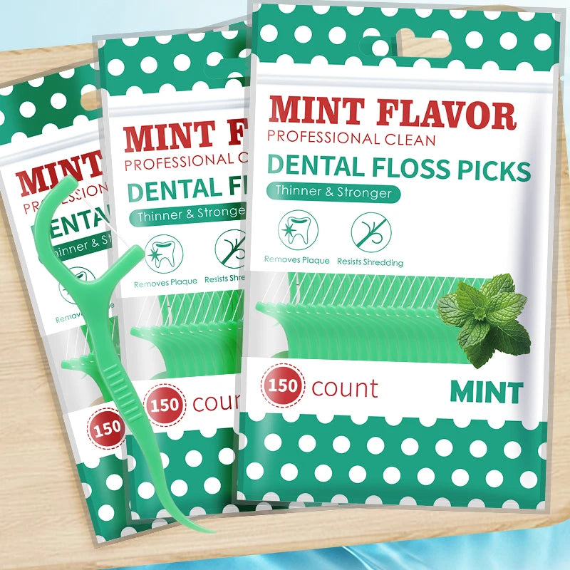 Mint dental floss stick