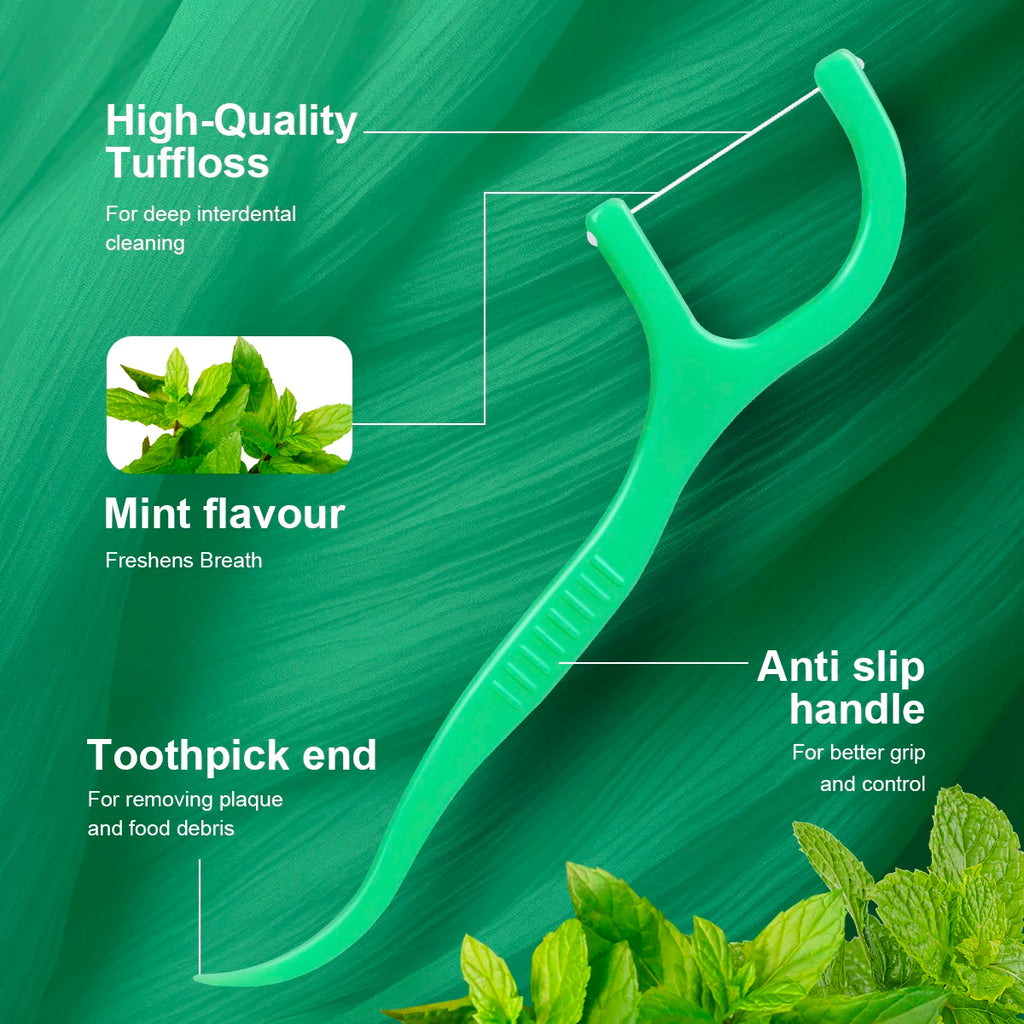 Mint dental floss stick